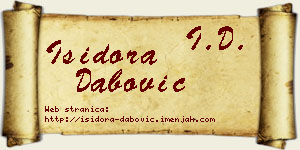 Isidora Dabović vizit kartica